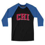 Chi Varsity Men/Unisex Raglan 3/4 Sleeve T-Shirt-Allegiant Goods Co. Vintage Sports Apparel