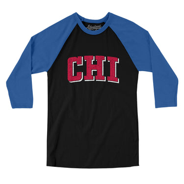 Chi Varsity Men/Unisex Raglan 3/4 Sleeve T-Shirt-Allegiant Goods Co. Vintage Sports Apparel