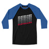Cleveland Vintage Repeat Men/Unisex Raglan 3/4 Sleeve T-Shirt-Black|True Royal-Allegiant Goods Co. Vintage Sports Apparel