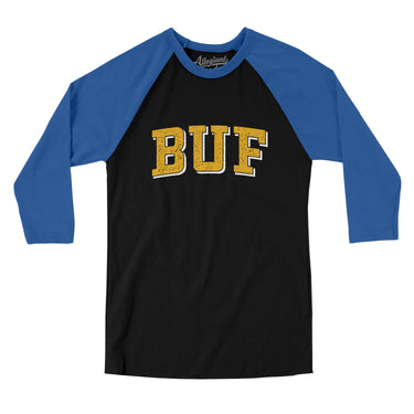 BUF Varsity Men/Unisex Raglan 3/4 Sleeve T-Shirt-Allegiant Goods Co. Vintage Sports Apparel