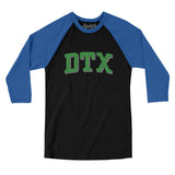 Dtx Varsity Men/Unisex Raglan 3/4 Sleeve T-Shirt-Allegiant Goods Co. Vintage Sports Apparel