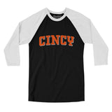 Cincy Varsity Men/Unisex Raglan 3/4 Sleeve T-Shirt-Allegiant Goods Co. Vintage Sports Apparel