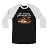 It’s A Great Day For Some Baseball Men/Unisex Raglan 3/4 Sleeve T-Shirt-Black|White-Allegiant Goods Co. Vintage Sports Apparel