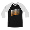 Knoxville Vintage Repeat Men/Unisex Raglan 3/4 Sleeve T-Shirt-Black|White-Allegiant Goods Co. Vintage Sports Apparel