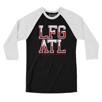 Lfg Atl Men/Unisex Raglan 3/4 Sleeve T-Shirt-Allegiant Goods Co. Vintage Sports Apparel