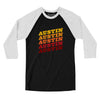 Austin Vintage Repeat Men/Unisex Raglan 3/4 Sleeve T-Shirt-Black|White-Allegiant Goods Co. Vintage Sports Apparel