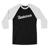 Chicago Thunderstruck Men/Unisex Raglan 3/4 Sleeve T-Shirt-Black|White-Allegiant Goods Co. Vintage Sports Apparel