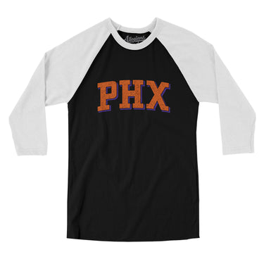 Phx Varsity Men/Unisex Raglan 3/4 Sleeve T-Shirt-Allegiant Goods Co. Vintage Sports Apparel