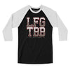 Lfg Tbb Men/Unisex Raglan 3/4 Sleeve T-Shirt-Black|White-Allegiant Goods Co. Vintage Sports Apparel