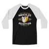 Immaculate Reception Men/Unisex Raglan 3/4 Sleeve T-Shirt-Black|White-Allegiant Goods Co. Vintage Sports Apparel