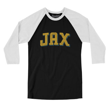 Jax Varsity Men/Unisex Raglan 3/4 Sleeve T-Shirt-Allegiant Goods Co. Vintage Sports Apparel