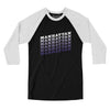 Manhattan Vintage Repeat Men/Unisex Raglan 3/4 Sleeve T-Shirt-Black|White-Allegiant Goods Co. Vintage Sports Apparel
