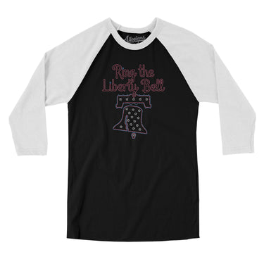 Ring The Liberty Bell Men/Unisex Raglan 3/4 Sleeve T-Shirt-Allegiant Goods Co. Vintage Sports Apparel
