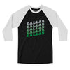 Dallas Vintage Repeat Men/Unisex Raglan 3/4 Sleeve T-Shirt-Black|White-Allegiant Goods Co. Vintage Sports Apparel