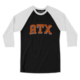 Atx Varsity Men/Unisex Raglan 3/4 Sleeve T-Shirt-Allegiant Goods Co. Vintage Sports Apparel
