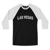 Las Vegas Varsity Men/Unisex Raglan 3/4 Sleeve T-Shirt-Black|White-Allegiant Goods Co. Vintage Sports Apparel