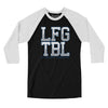Lfg Tbl Men/Unisex Raglan 3/4 Sleeve T-Shirt-Black|White-Allegiant Goods Co. Vintage Sports Apparel