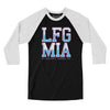 Lfg Mia Men/Unisex Raglan 3/4 Sleeve T-Shirt-Black|White-Allegiant Goods Co. Vintage Sports Apparel