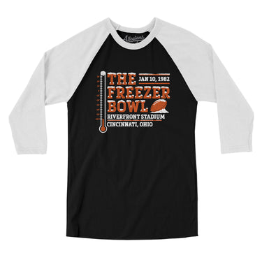 The Freezer Bowl Men/Unisex Raglan 3/4 Sleeve T-Shirt-Allegiant Goods Co. Vintage Sports Apparel