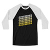 Columbus Vintage Repeat Men/Unisex Raglan 3/4 Sleeve T-Shirt-Black|White-Allegiant Goods Co. Vintage Sports Apparel