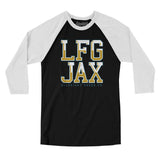 Lfg Jax Men/Unisex Raglan 3/4 Sleeve T-Shirt-Allegiant Goods Co. Vintage Sports Apparel