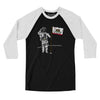 California Flag Moonman Men/Unisex Raglan 3/4 Sleeve T-Shirt-Black|White-Allegiant Goods Co. Vintage Sports Apparel