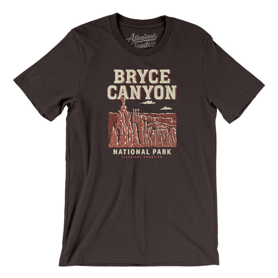 Bryce Canyon National Park Men/Unisex T-Shirt-Brown-Allegiant Goods Co. Vintage Sports Apparel
