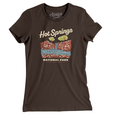 Hot Springs National Park Women's T-Shirt-Brown-Allegiant Goods Co. Vintage Sports Apparel
