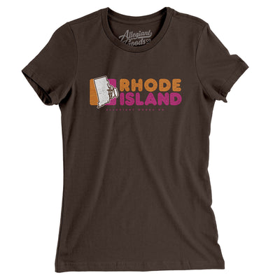 Rhode Island Coffee Women's T-Shirt-Brown-Allegiant Goods Co. Vintage Sports Apparel