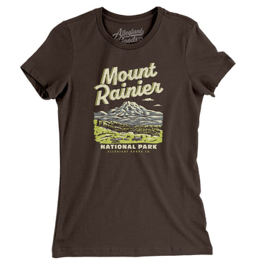 Mount Rainier National Park Women's T-Shirt-Allegiant Goods Co. Vintage Sports Apparel