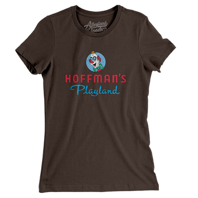 Hoffmans Playland Amusement Park Women's T-Shirt-Brown-Allegiant Goods Co. Vintage Sports Apparel
