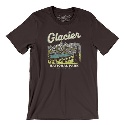 Glacier National Park Men/Unisex T-Shirt-Brown-Allegiant Goods Co. Vintage Sports Apparel