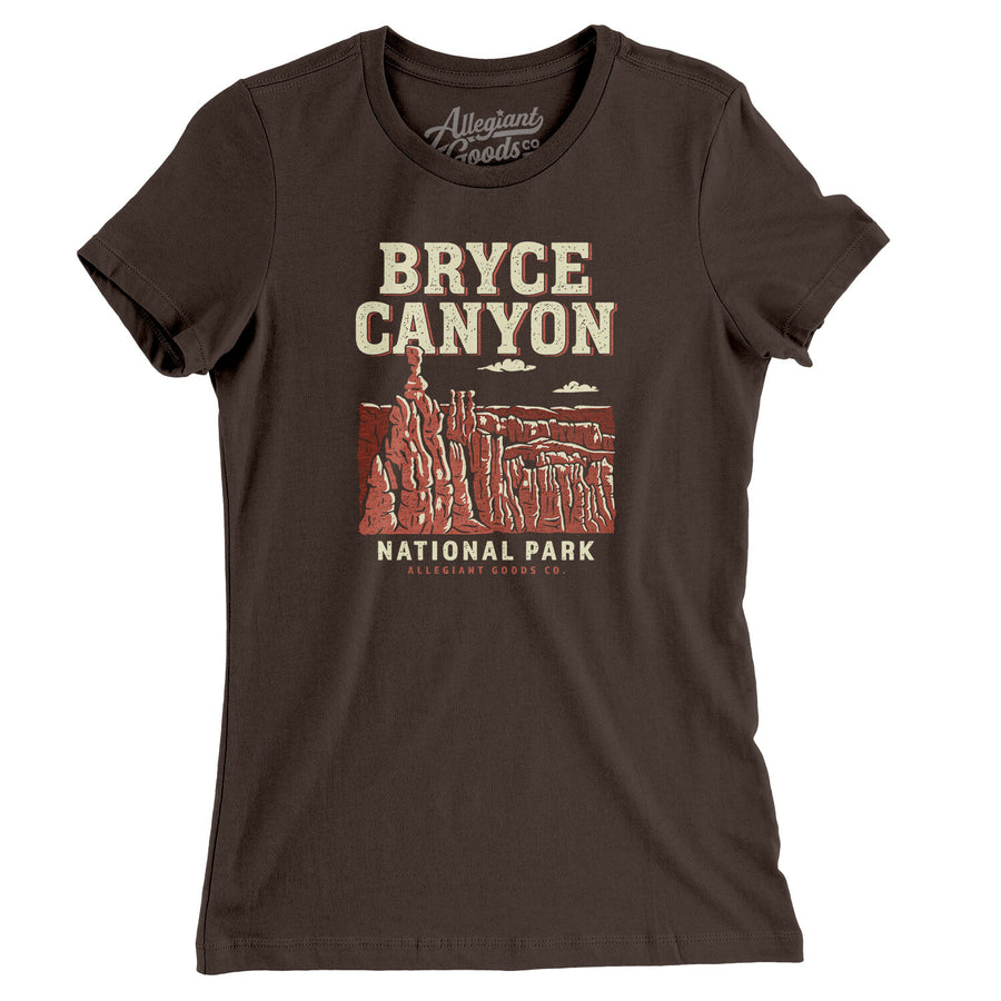 Bryce Canyon National Park Women's T-Shirt-Brown-Allegiant Goods Co. Vintage Sports Apparel