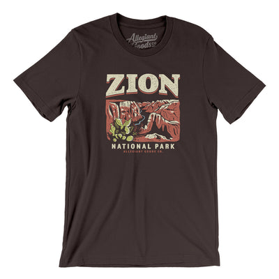 Zion National Park Men/Unisex T-Shirt-Brown-Allegiant Goods Co. Vintage Sports Apparel