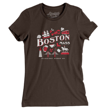 Boston Things Women's T-Shirt-Allegiant Goods Co. Vintage Sports Apparel