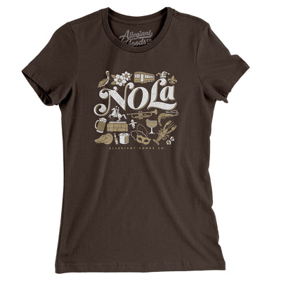 NOLA Things Women's T-Shirt-Brown-Allegiant Goods Co. Vintage Sports Apparel