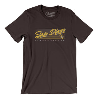 San Diego Retro Men/Unisex T-Shirt-Brown-Allegiant Goods Co. Vintage Sports Apparel