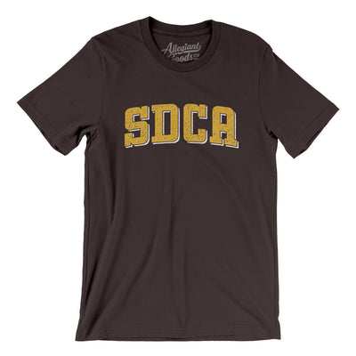 Sdca Varsity Men/Unisex T-Shirt-Brown-Allegiant Goods Co. Vintage Sports Apparel