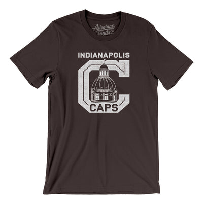 Indianapolis Caps Men/Unisex T-Shirt-Brown-Allegiant Goods Co. Vintage Sports Apparel