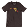 Maryland Pizza State Men/Unisex T-Shirt-Brown-Allegiant Goods Co. Vintage Sports Apparel