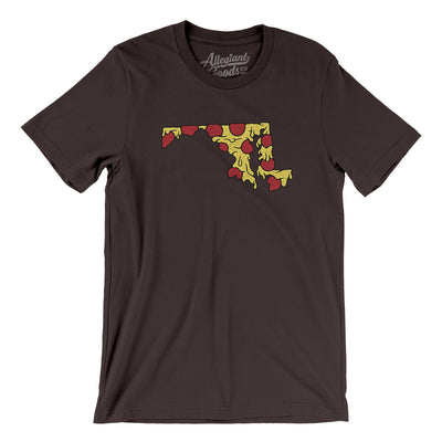 Maryland Pizza State Men/Unisex T-Shirt-Brown-Allegiant Goods Co. Vintage Sports Apparel