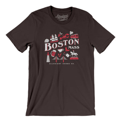 Boston Things Men/Unisex T-Shirt-Brown-Allegiant Goods Co. Vintage Sports Apparel