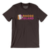 Rhode Island Coffee Men/Unisex T-Shirt-Brown-Allegiant Goods Co. Vintage Sports Apparel