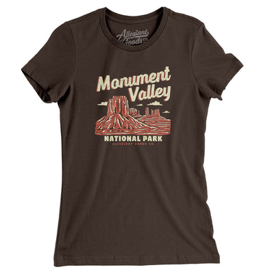 Monument Valley National Park Women's T-Shirt-Brown-Allegiant Goods Co. Vintage Sports Apparel