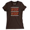 Woof Woof Women's T-Shirt-Brown-Allegiant Goods Co. Vintage Sports Apparel