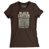 Black Canyon Of The Gunnison National Park Women's T-Shirt-Brown-Allegiant Goods Co. Vintage Sports Apparel