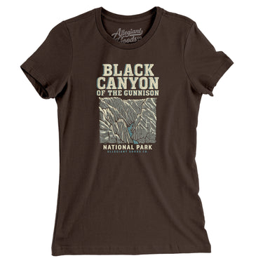 Black Canyon Of The Gunnison National Park Women's T-Shirt-Brown-Allegiant Goods Co. Vintage Sports Apparel