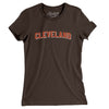 Cleveland Varsity Women's T-Shirt-Brown-Allegiant Goods Co. Vintage Sports Apparel