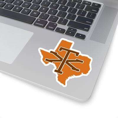 Texas Home State Sticker (Burnt Orange)-4x4"-Allegiant Goods Co. Vintage Sports Apparel