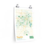 Topeka Kansas City Street Map Poster-Allegiant Goods Co. Vintage Sports Apparel